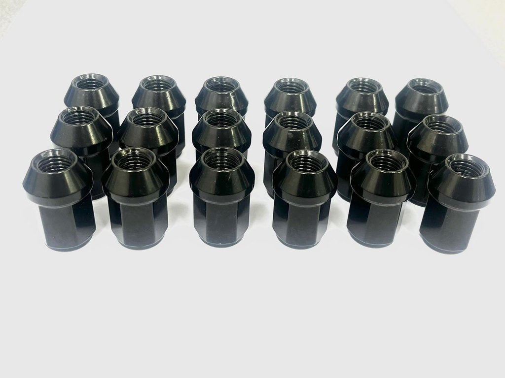 Full Set of Closed Black Wheel Nuts