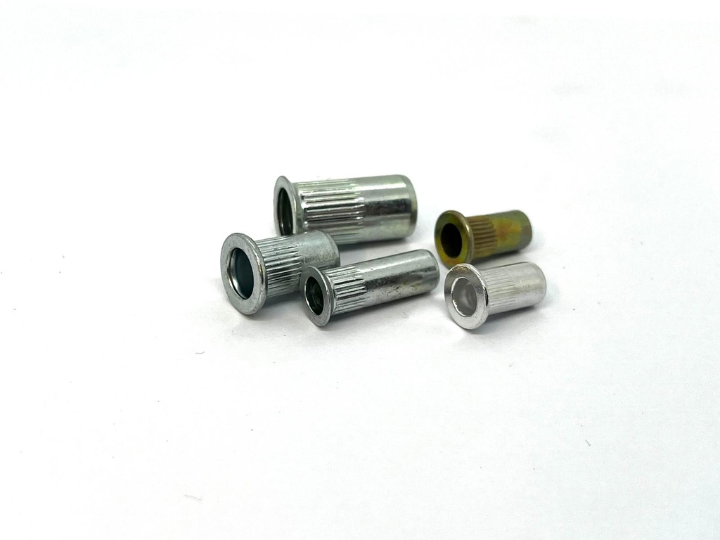 M6 x 3 Flat Head Open Steel Rivnut