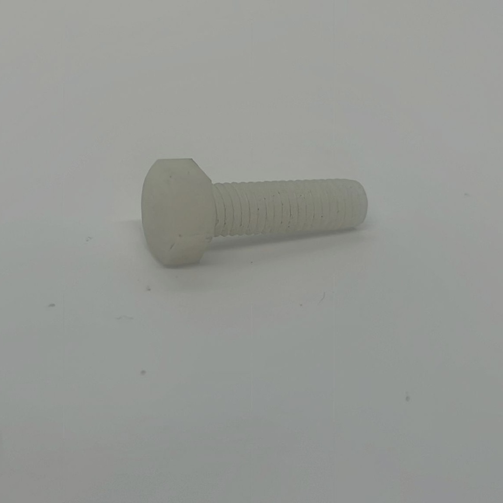 M6 x 20 White Nylon Screw