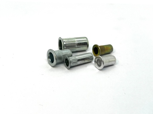 [6542036] M6 x 3 Flat Head Open Steel Rivnut