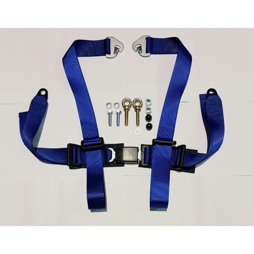 [4611006] 4 Point Harness with 2" strap Blue